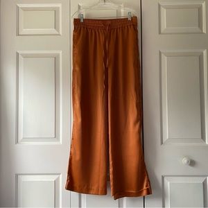 Elie Tahari Silky Orange Wide Leg Pants
